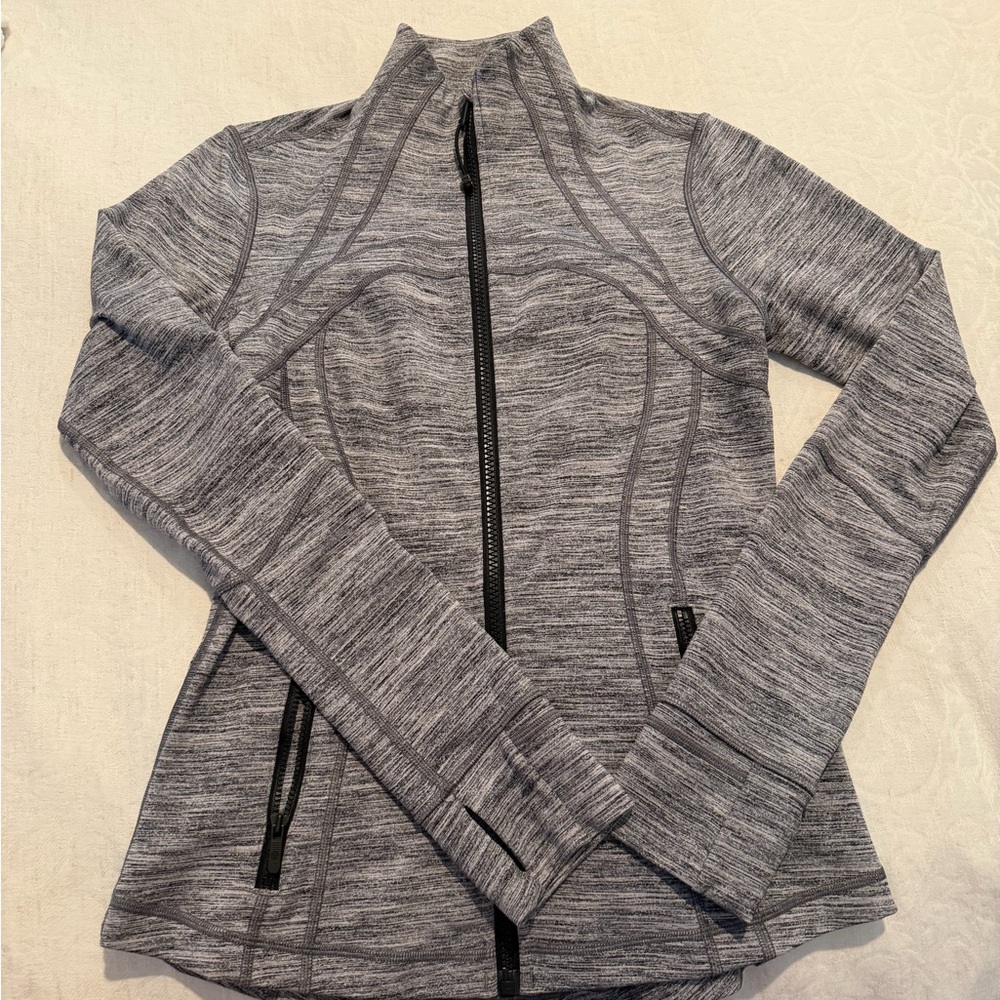 Womenâs Gray Heather Full-Zip Jacket